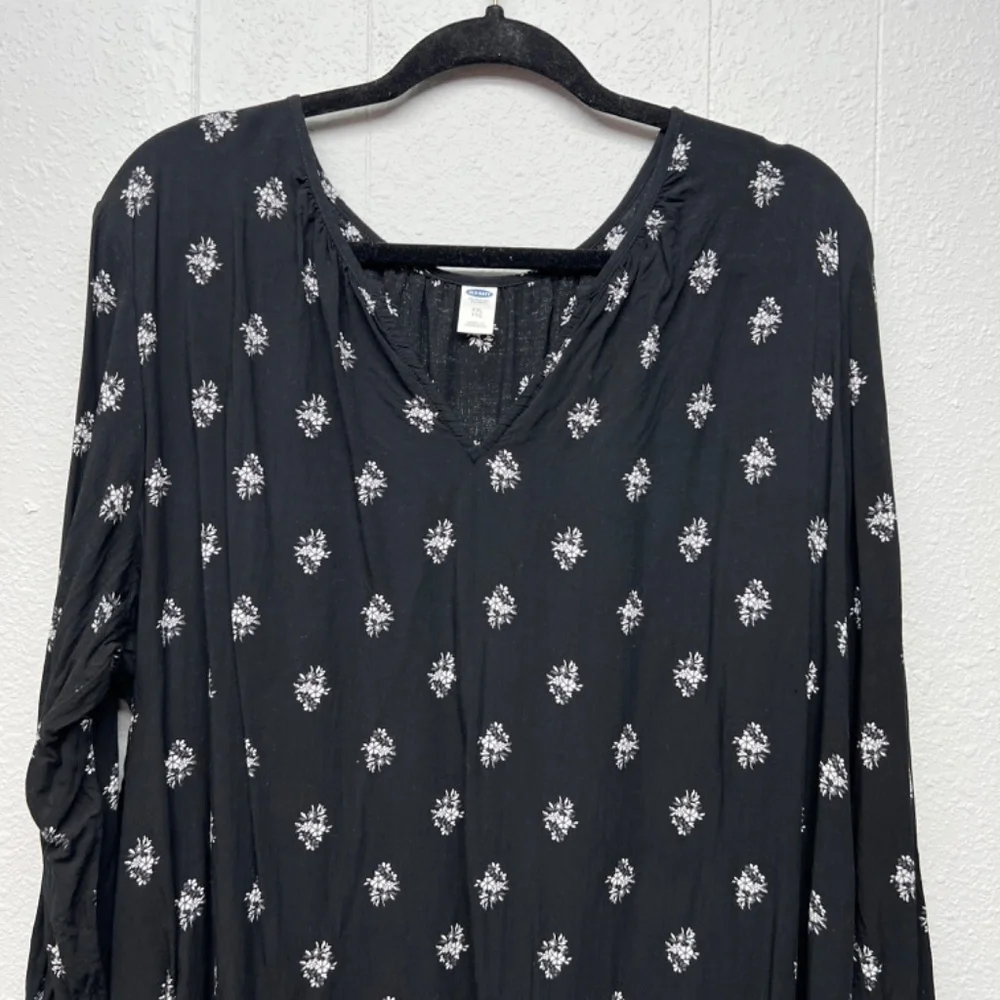 Old Navy Floral Puff Sleeve Top Womens XXL Lightweight Bohemian Contemporary